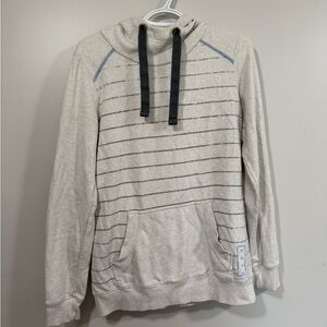 💙Roxy womens Gray Striped Hoodie